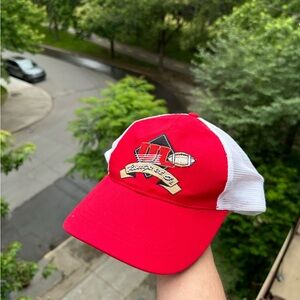 Vintage Budweiser Red White Cap Centre Logo 00s